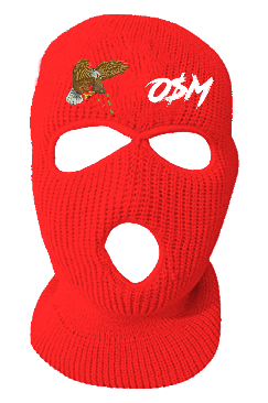 Money Text Ski Mask - Red
